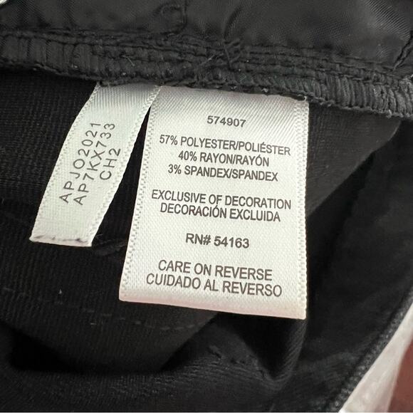 Andrew Marc Chino Dress Pants Women's Dark Gray Black Blend Stretch Mid Size 4 - Picture 8 of 9